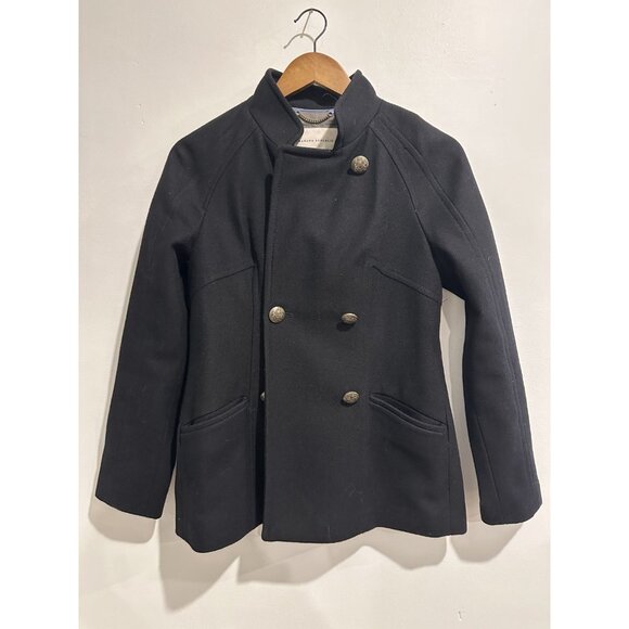 BANANA REPUBLIC Wool Blend Double Breasted Short Peacoat - Picture 3 of 6
